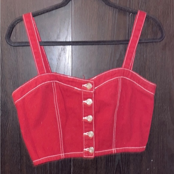 Denim crop top - Picture 1 of 2